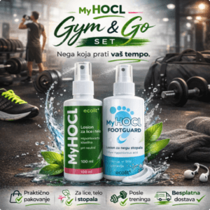 MyHOCl Gym & Go Set — sprej za telo i losion za stopala